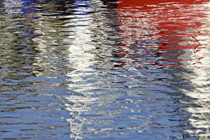 Northern Germany Coastal Views Drucke: Reflection, colourful reflections on the water surface
