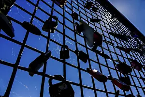 Northern Europe Architecture Drucke: Reflection in windows of modern building