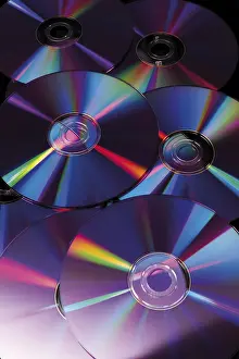 Studio Shot Still Life Drucke: Reflections on DVD discs