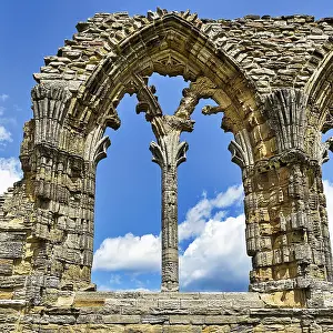 Whitby Abbey Drucke: Remains of a round-arched window