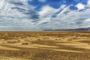 Icelandic Coastline Drucke: Remote sandy beach, wind-created structures
