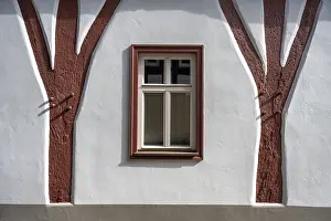 Central Europe Historical Images Drucke: Restored half-timbering in detail