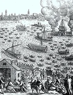Mediterranean Sea Sailboats Drucke: Return of the Doge on the Bucentoro