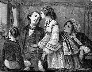 No People Illustration Drucke: The return, Drawing Pauquet, of a published after lithography