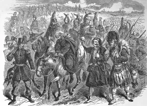 Crimean War Soldiers Drucke: Return from an exploration and looking of food