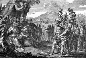 Historical Bible Images Drucke: The Return of the Scouts, Fourth Book of Moses