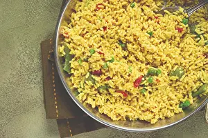 Saffron Rice Drucke: Rice with saffron and vegetables