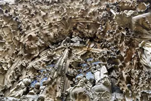 Unesco World Heritage Site Barcelona Drucke: Richly decorated facade, detail