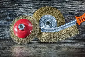 Industrial Cleaning Equipment Drucke: Rigid wire brushes close up