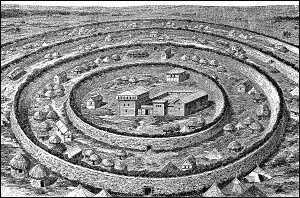 Eastern European History Images Drucke: Ring settlement of the Avars, The Avars