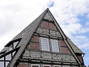 German Federal Republic Historic District Drucke: Rinteln, half-timbered house