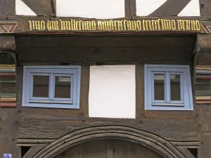 Historic German Buildings Drucke: Rinteln, half-timbered house