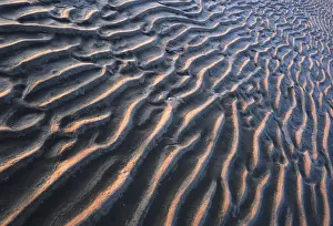 Gerahmter Druck : Wellenmuster im Matschfluss, Westerhever. Gerahmter Druck : Wellenmuster im Matschfluss, Westerhever.