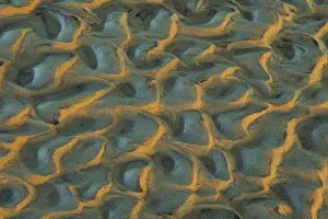North Sea Shoreline Drucke: Ripple structure in sandy beach at low tide