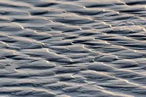 Low Tide Sand Ripples Drucke: Ripples, scale pattern in sand at low tide