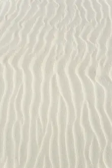 Full Frame Coastal Photo Drucke: Ripples, wavy structure in white sand