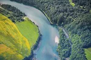 European Riverine Landscapes Drucke: River Rauma and fields, Andalsnes