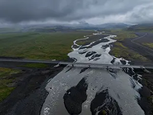 River Scenery From Above Drucke: River, river course, river delta