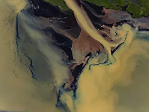 Marshland Photography Drucke: River, river course, river delta