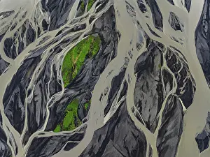 European Wilderness Scenery Drucke: River, river course, river delta