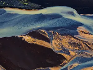 Icelandic Mountain Streams Drucke: River, river course, river delta