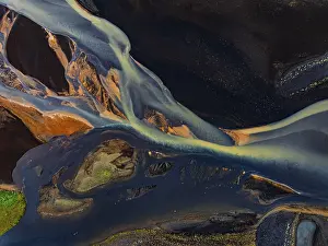 Mountain Torrent Photography Drucke: River, river course, river delta