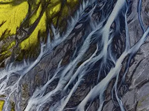 High Angle View Of Water Body Drucke: River, river course, river delta