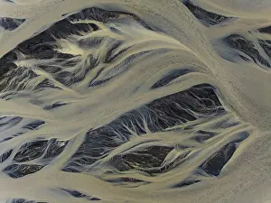 Aerial View Of River Drucke: River, river course, river delta