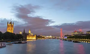 UK Landmarks Drucke: River Thames and Palace of Westminster