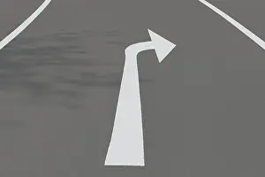 Directional Arrow Sign Drucke: Road with arrow pointing to the right