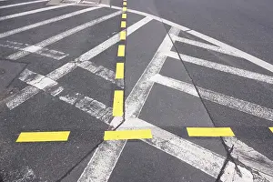 Uninhabited European Streets Drucke: Road marking, Germany