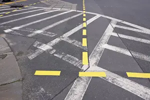 Uninhabited European Streets Drucke: Road marking, Germany