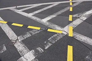 Deserted German Streets Drucke: Road marking, Germany