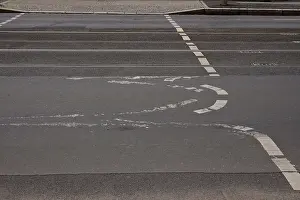 Deserted European Roads Drucke: Road marking, Germany