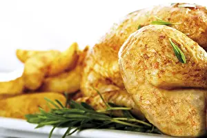 Meat Product Still Life Drucke: Roast chicken