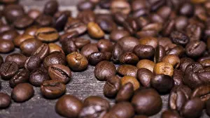Hipposideridae Drucke: Geröstete braune Kaffeebohnen Hintergrund.