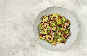 Roasted Brussels Sprouts Drucke: Roasted brussels sprouts, with bacon