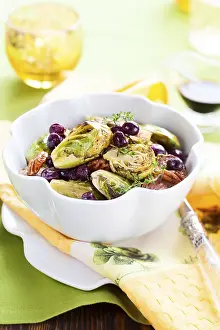 Roasted Vegetable Dishes Drucke: Roasted brussels sprouts with grapes