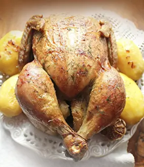 Chicken Meat Nutrition Facts Drucke: Roasted whole chicken with potatoes