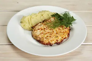 Mashed Potato Recipe Drucke: Roasted meat with mashed potato
