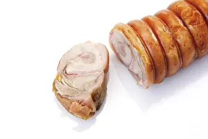 Studio Background Food Images Drucke: Roasted pork roll