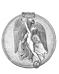 Ancient Greek Mythology Illustrations Drucke: The robbery of Ganymede by an eagle