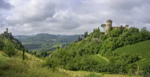 Emilia Romagna Italy Drucke: Rocca Veneziani and Clock Tower