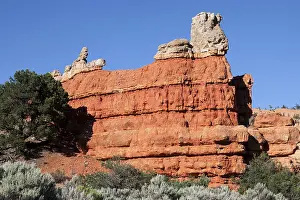 US National Park Scenery Drucke: Rock formations created by erosion