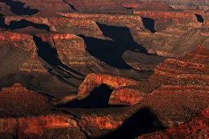 Eroded Rock Formation USA Drucke: Rock formations in the evening light