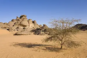Libyan Desert Rock Formations Drucke: Rock formations in the Libyan Desert