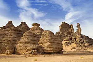 North Africa Mountain Range Drucke: Rock formations in the Libyan Desert