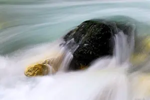 Motion Blur Austria Drucke: Rock in a mountain stream, Kals