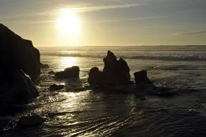 El Cotillo Beach Drucke: Rocks on the beach of El Cotillo