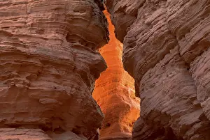German Rocky Landscapes Drucke: Rocks lit from behind by the setting sun